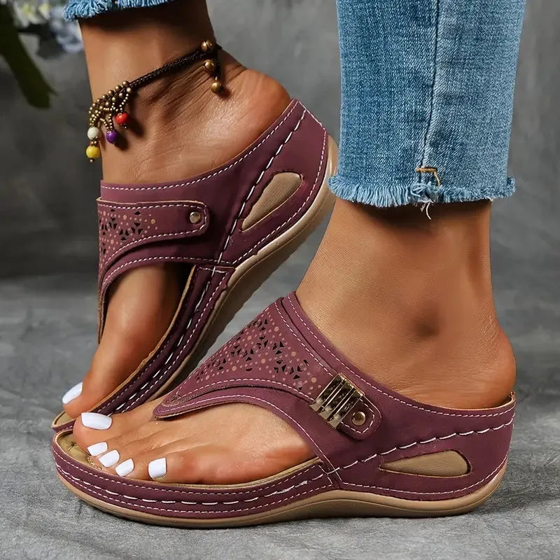 Sandalias de Cuero con Plataforma para Mujer – Elegancia y Comodidad Garantizadas