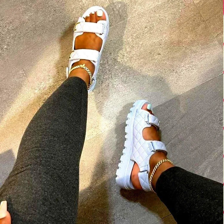 Sandalias con Velcro para Mujer – Comodidad Óptima y Estilo Irresistible