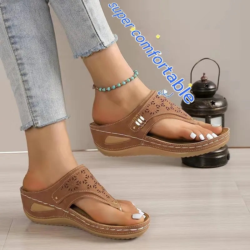 Sandalias de Cuero con Plataforma para Mujer – Elegancia y Comodidad Garantizadas