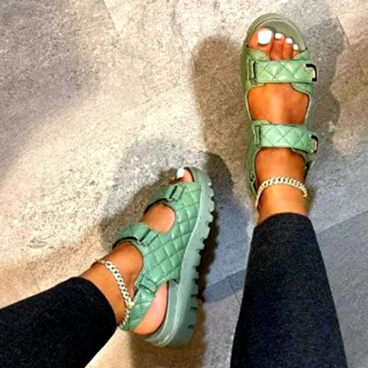 Sandalias con Velcro para Mujer – Comodidad Óptima y Estilo Irresistible